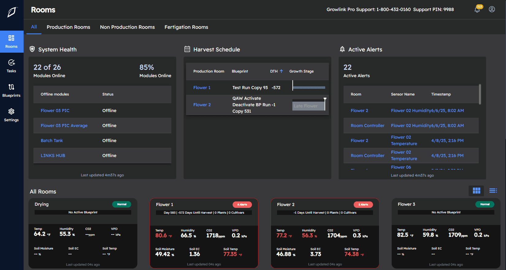 Growlink OS Dashboard